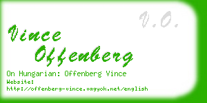 vince offenberg business card